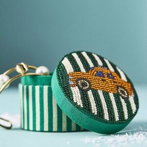 Anthropologie The Fiona Beaded City Lidded Jewelry Box New York